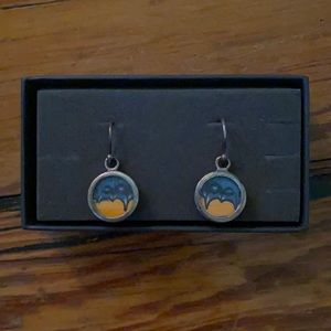 Butterfly Wing Earrings Sterling Silver